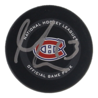 Max Domi Signed Canadiens Logo Hockey Puck (Beckett) at PristineAuction.com