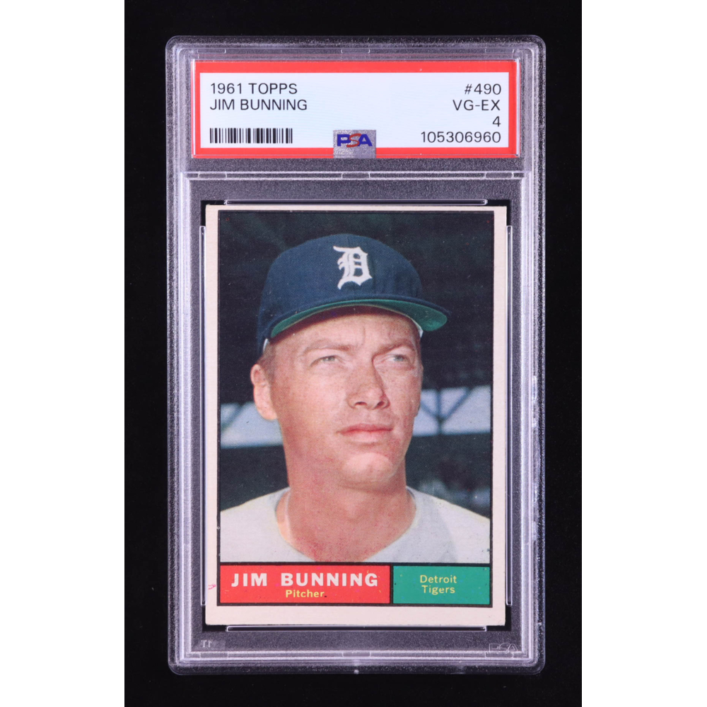Jim Bunning 1961 Topps #490 (PSA 4) at PristineAuction.com
