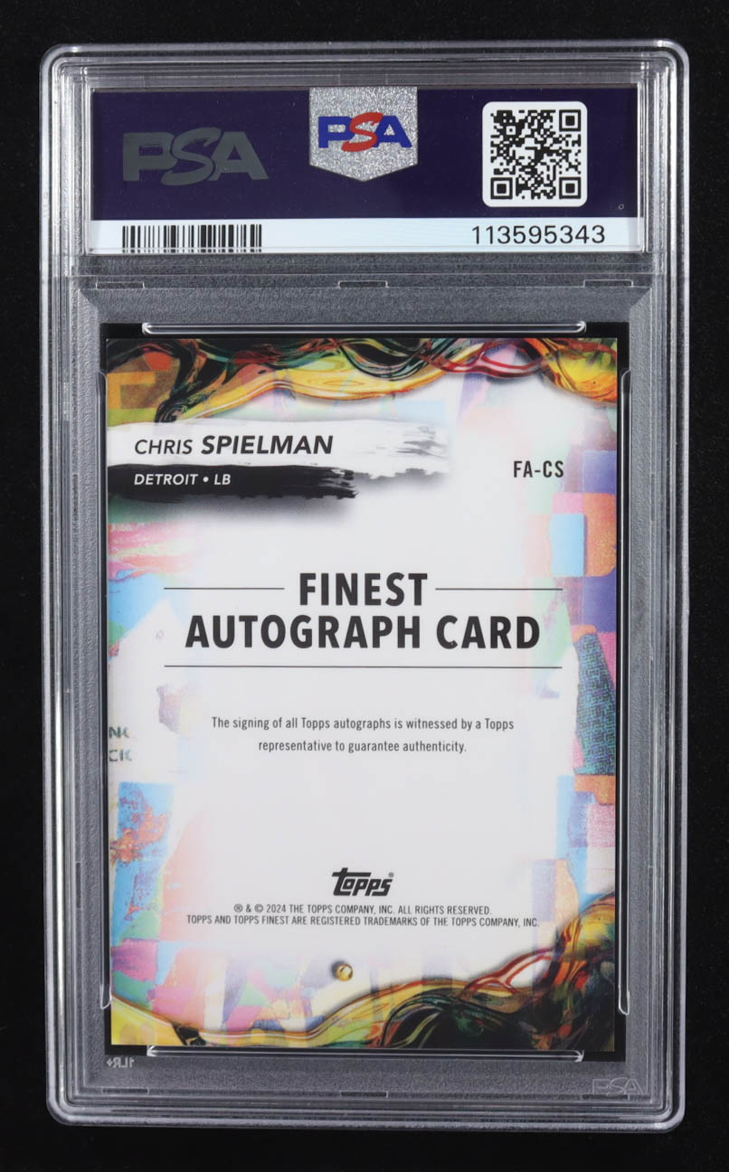 Chris Spielman 2024 Finest Autographs Gold Geometric Refractors #FACS #15/50 (PSA 9 | Auto Grade PSA 10) at PristineAuction.com Chris Spielman 2024 Finest Autographs Gold Geometric Refractors #FACS #15/50 (PSA 9 | Auto Grade PSA 10) at PristineAuction.com