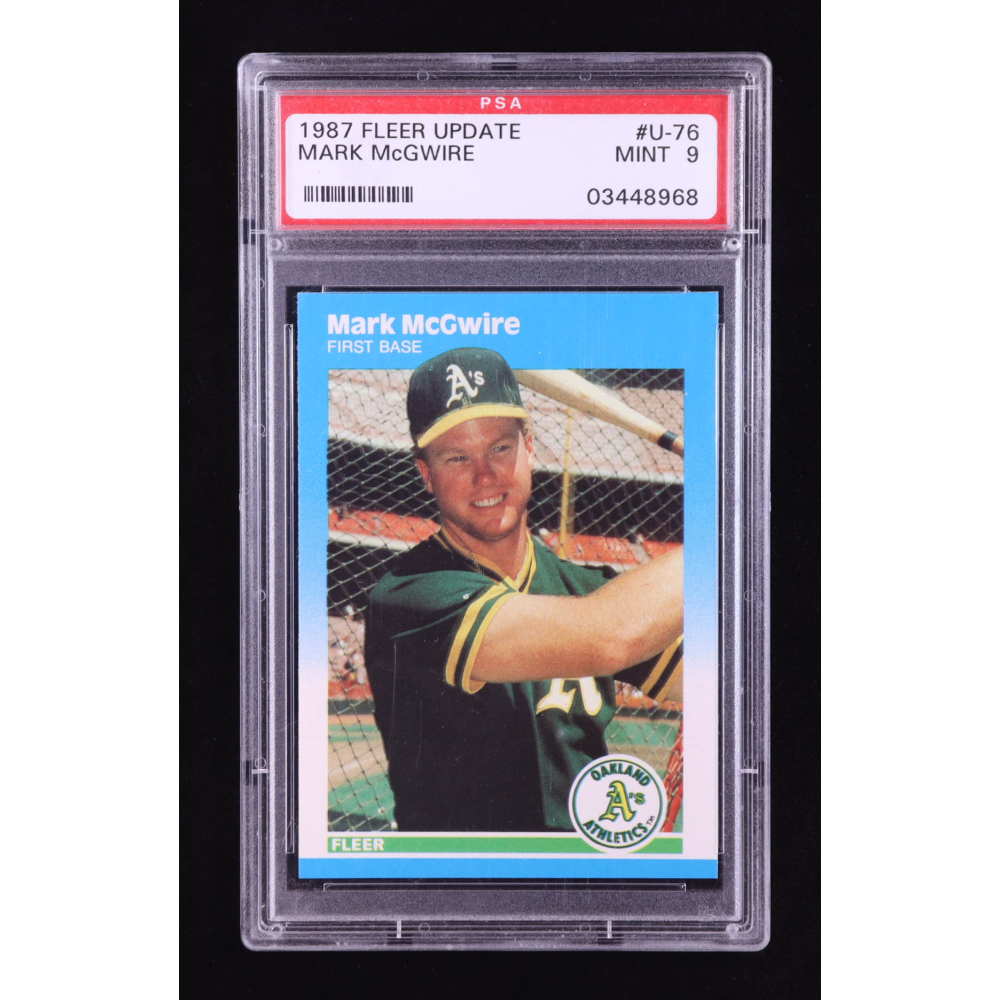 Mark McGwire 1987 Fleer Update Glossy #U76 RC (PSA 9) at PristineAuction.com