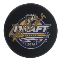 Patrik Laine Signed 2016 NHL Draft Logo Hockey Puck (Beckett) at PristineAuction.com