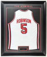 David Robinson Signed Spurs Custom Framed Jersey Display (JSA & PSA) at PristineAuction.com