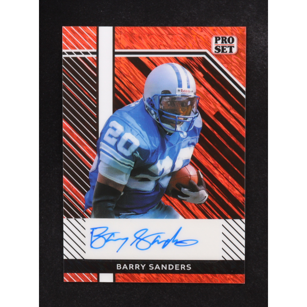 Barry Sanders 2024 Leaf Pro Set Autographs Red Shimmer #PSABS1 #1/4 at PristineAuction.com