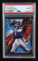 Warren Moon 2024 Finest Blue Checkerboard Refractors #30 #84/99 (PSA 10) at PristineAuction.com