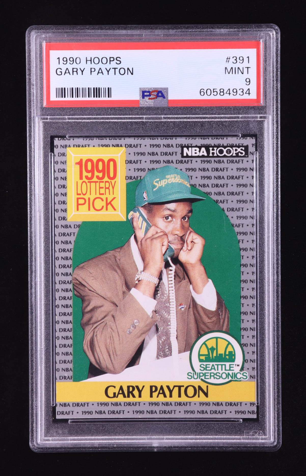 Gary Payton 1990 Hoops #391 RC (PSA 9) at PristineAuction.com Gary Payton 1990 Hoops #391 RC (PSA 9) at PristineAuction.com