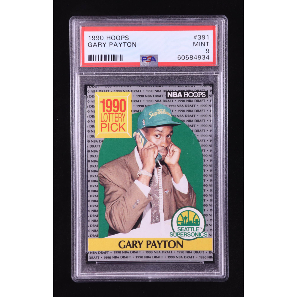 Gary Payton 1990 Hoops #391 RC (PSA 9) at PristineAuction.com