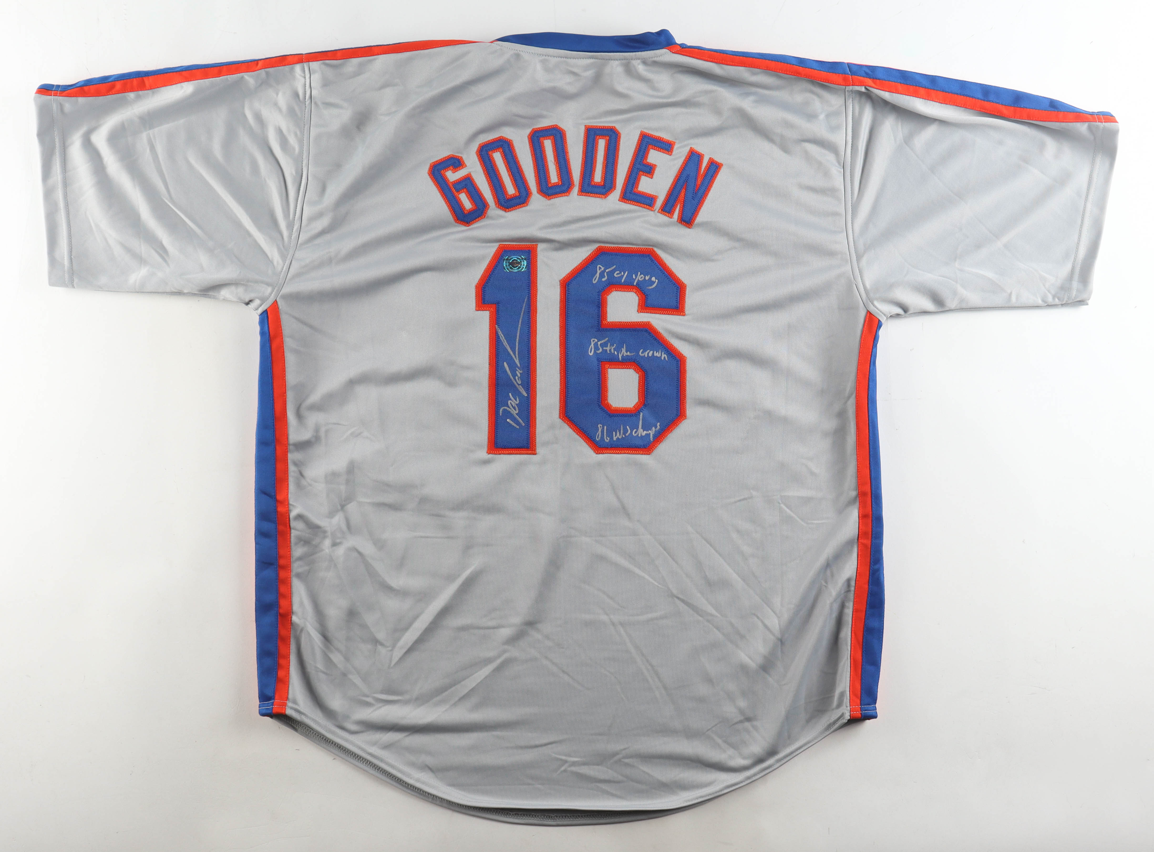 Dwight "Doc" Gooden Signed Jersey Inscribed "85 CY Young", "86 W.S Champs" & "85 Triple Crown" (Wilder) at PristineAuction.com Dwight "Doc" Gooden Signed Jersey Inscribed "85 CY Young", "86 W.S Champs" & "85 Triple Crown" (Wilder) at PristineAuction.com
