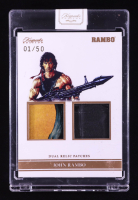 John Rambo 2024 Keepsake Edition Dual Relic Patches Authentic Rambo II #96 #01/50 at PristineAuction.com