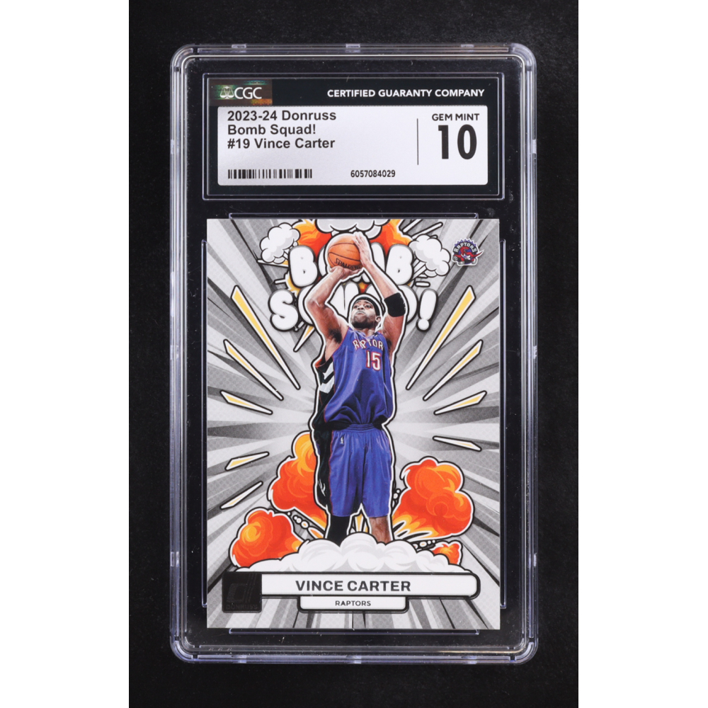 Vince Carter 2023-24 Donruss Bomb Squad! #19 (CGC 10) at PristineAuction.com