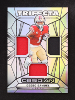 Deebo Samuel 2024 Panini Obsidian Trifecta Swatches Silver #37 #67/99 at PristineAuction.com