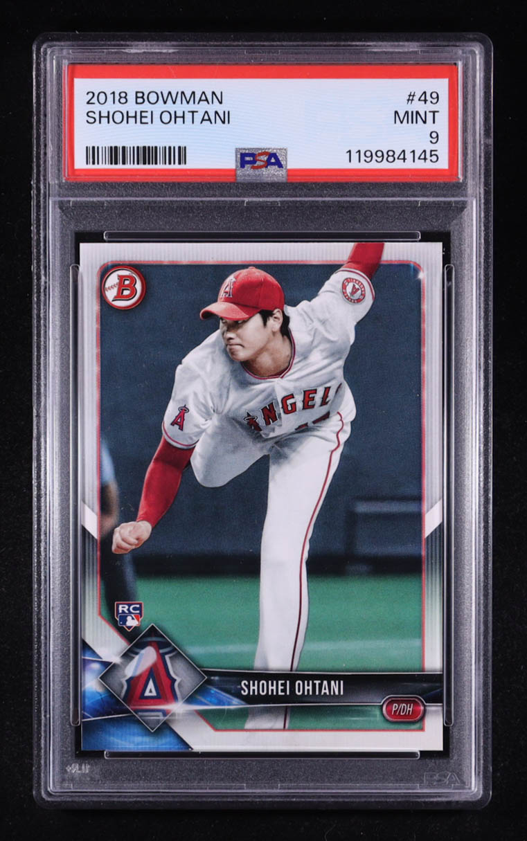 Shohei Ohtani 2018 Bowman #49 RC (PSA 9) at PristineAuction.com Shohei Ohtani 2018 Bowman #49 RC (PSA 9) at PristineAuction.com