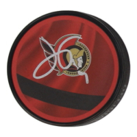 Josh Norris Signed Senators Logo Hockey Puck (JSA) at PristineAuction.com