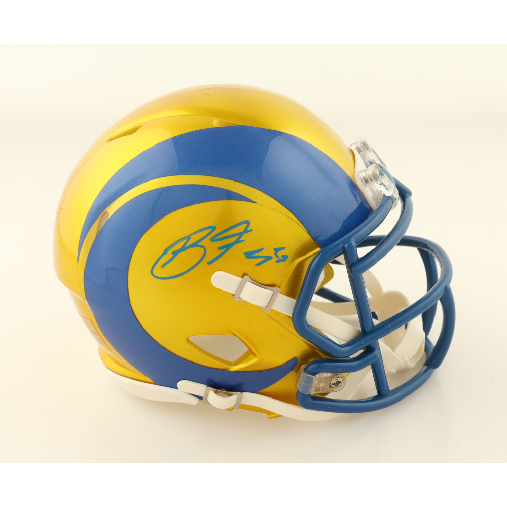 Braden Fiske Signed Rams Flash Alternate Speed Mini Helmet (JSA) at PristineAuction.com
