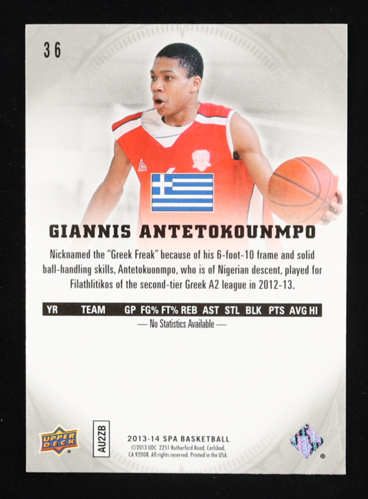 Giannis Antetokounmpo 2013-14 SP Authentic #36 RC at PristineAuction.com Giannis Antetokounmpo 2013-14 SP Authentic #36 RC at PristineAuction.com