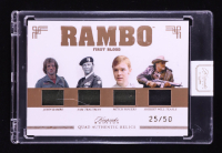 John Rambo/Sam Trautman/Mitch Rogers/Sheriff Will Teasle 2024 Keepsake Edition Quad Relics Authentic Rambo First Blood #131 #21/50 at PristineAuction.com
