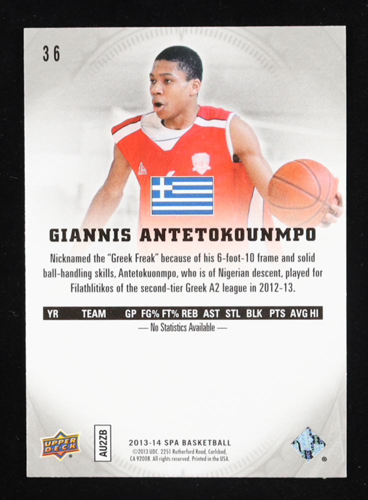 Giannis Antetokounmpo 2013-14 SP Authentic #36 RC at PristineAuction.com Giannis Antetokounmpo 2013-14 SP Authentic #36 RC at PristineAuction.com