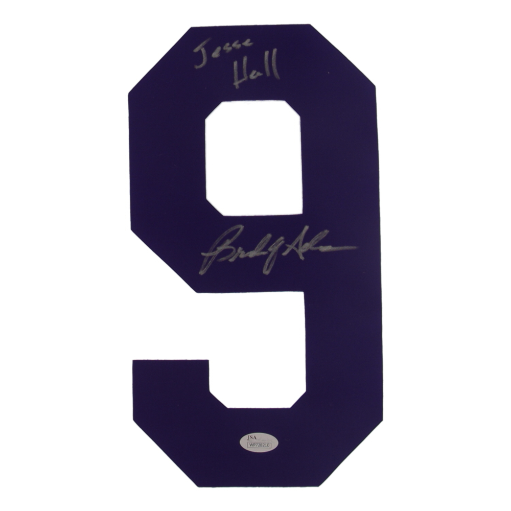 Brandon Adams Signed Jersey Number "9" Patch Inscribed "Jesse Hall" (JSA) at PristineAuction.com