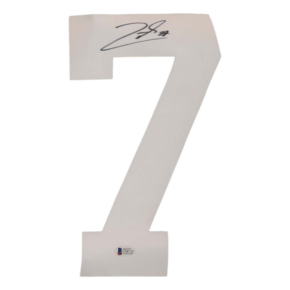 Pavel Zacha Signed Jersey Number "7" Patch (Beckett) at PristineAuction.com