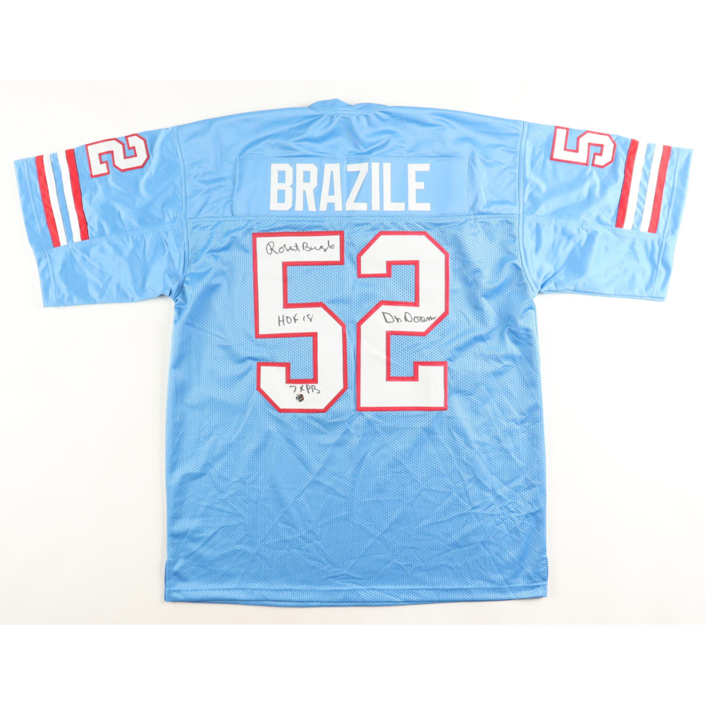 Robert Brazile Signed Jersey Inscribed "HOF 18", "7x PB" & "Dr. Doom" (AWM) at PristineAuction.com