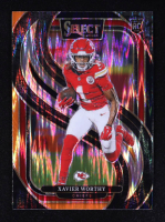 Xavier Worthy 2024 Select Prizm Black and Orange Shock #119 RC at PristineAuction.com