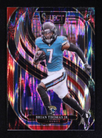 Brian Thomas Jr. 2024 Select Prizm Black and Red Shock #143 RC at PristineAuction.com