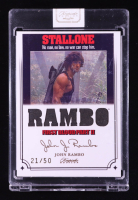 John Rambo 2024 Keepsake Edition Relic Authentic Rambo Stallone First Blood Part II #70 #21/50 at PristineAuction.com