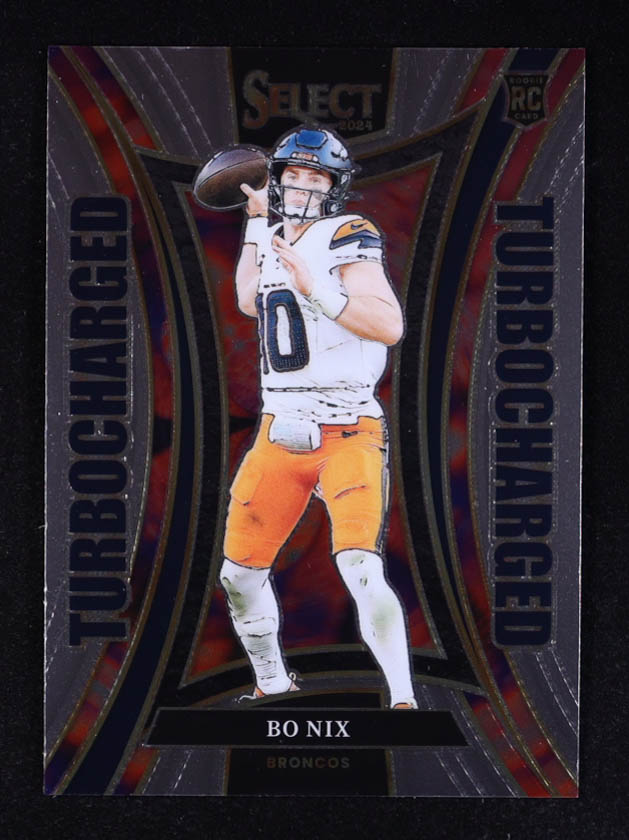 Bo Nix 2024 Select Turbocharged #16 RC at PristineAuction.com Bo Nix 2024 Select Turbocharged #16 RC at PristineAuction.com