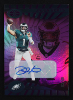 Jalen Hurts 2024 Panini Illusions Trophy Collection Signatures Purple #70 #03/49 at PristineAuction.com