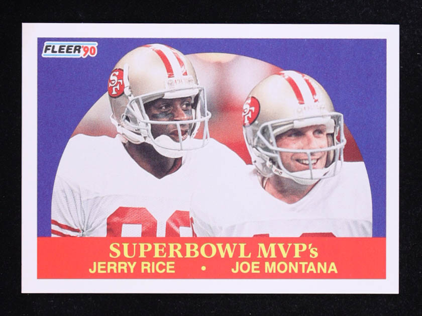 Jerry Rice / Joe Montana 1990 Fleer Super Bowl MVP's #397 at PristineAuction.com Jerry Rice / Joe Montana 1990 Fleer Super Bowl MVP's #397 at PristineAuction.com