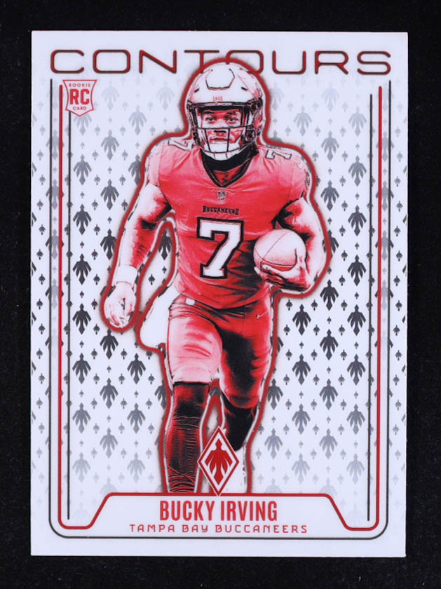 Bucky Irving 2024 Panini Phoenix Contours #27 RC at PristineAuction.com Bucky Irving 2024 Panini Phoenix Contours #27 RC at PristineAuction.com