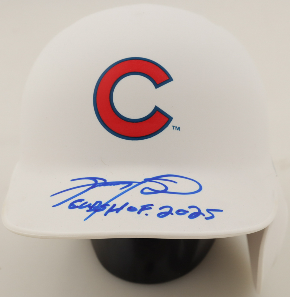 Sammy Sosa Signed Cubs Mini Batting Helmet Inscribed "Cubs HOF 2025" (Beckett) at PristineAuction.com Sammy Sosa Signed Cubs Mini Batting Helmet Inscribed "Cubs HOF 2025" (Beckett) at PristineAuction.com