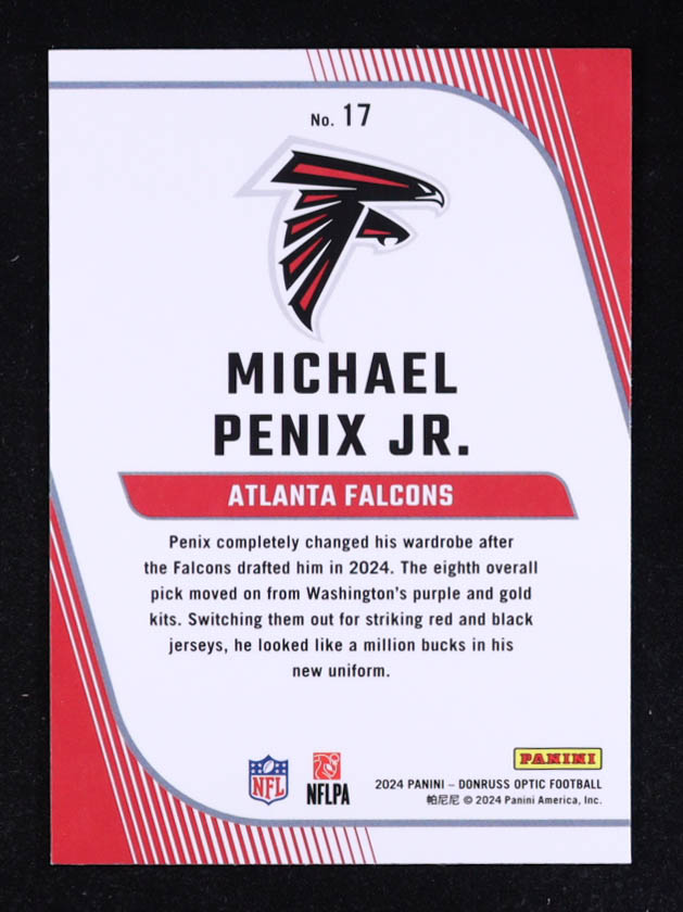 Michael Penix Jr. 2024 Donruss Optic Rookie Primary Colors #17 RC at PristineAuction.com Michael Penix Jr. 2024 Donruss Optic Rookie Primary Colors #17 RC at PristineAuction.com