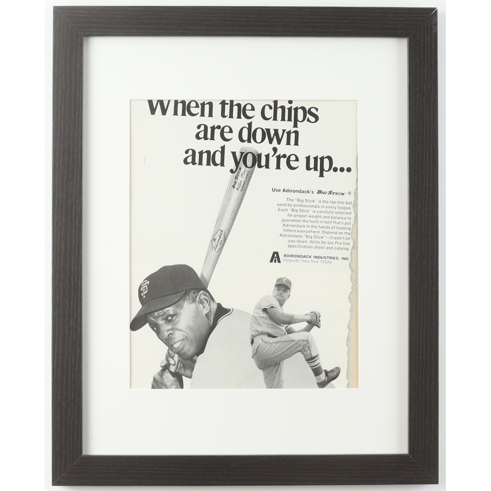 Willie Mays Custom Framed Magazine Page Display at PristineAuction.com