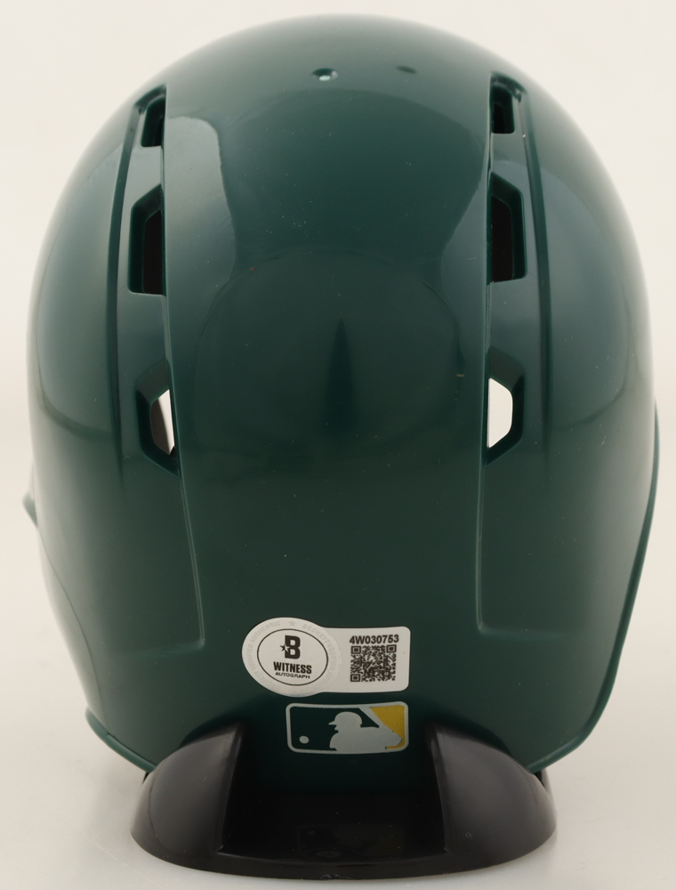 Jose Canseco Signed Athletics Mini Batting Helmet Inscribed "40/40 1988" (Beckett) at PristineAuction.com Jose Canseco Signed Athletics Mini Batting Helmet Inscribed "40/40 1988" (Beckett) at PristineAuction.com