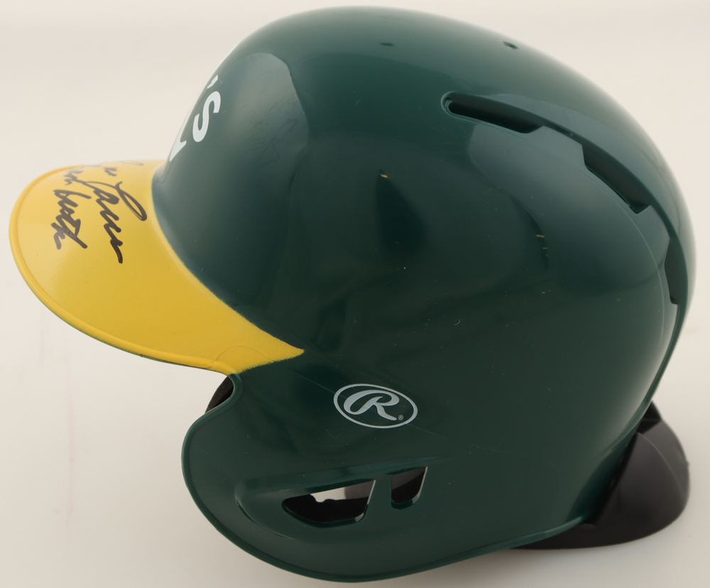 Jose Canseco Signed Athletics Mini Batting Helmet Inscribed "Bash Brother" (Beckett) at PristineAuction.com Jose Canseco Signed Athletics Mini Batting Helmet Inscribed "Bash Brother" (Beckett) at PristineAuction.com