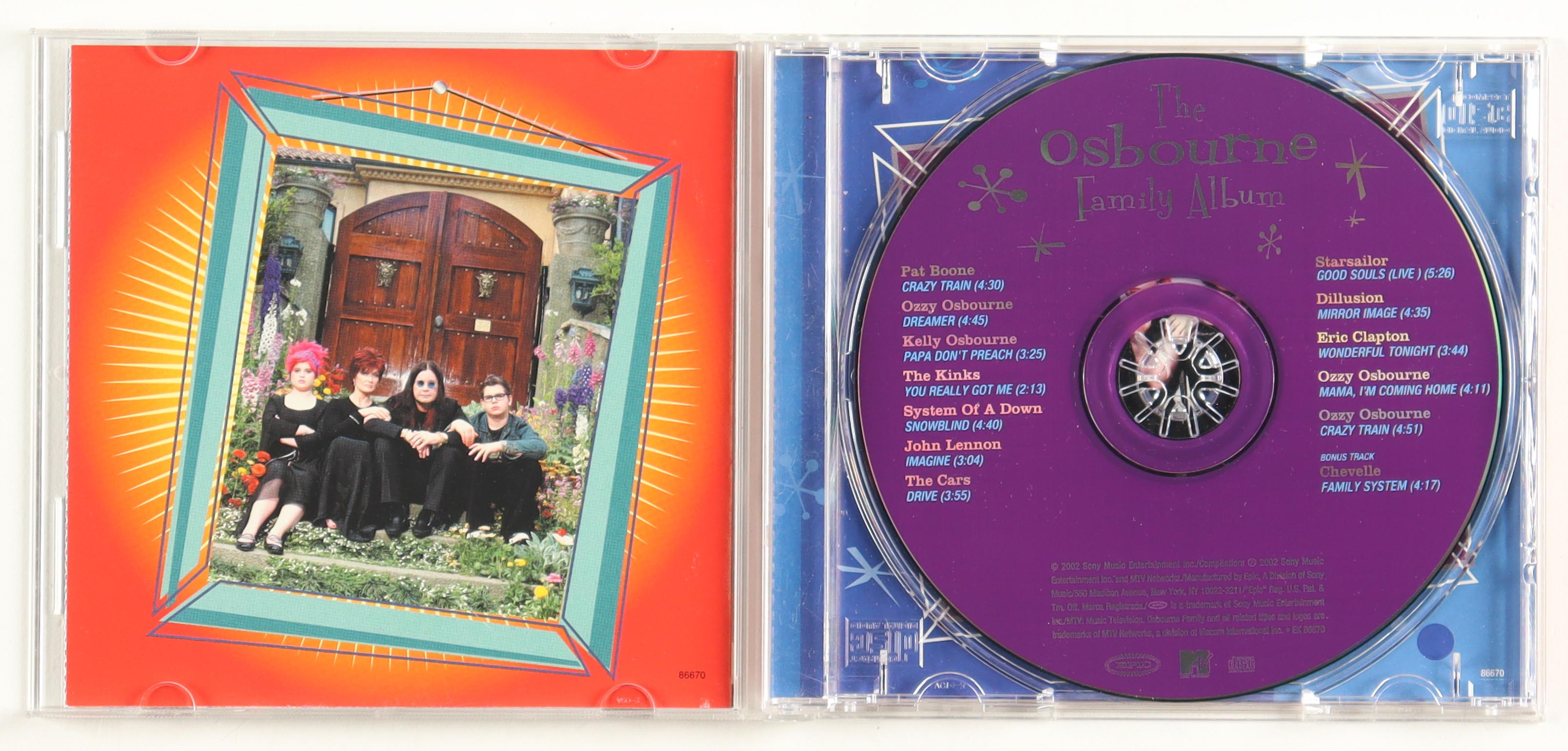 "The Osbournes" CD Album Insert Signed By (4) with Ozzy Osbourne, Sharon Osbourne, Jack Osbourne & Kelly Osbourne (JSA) at PristineAuction.com "The Osbournes" CD Album Insert Signed By (4) with Ozzy Osbourne, Sharon Osbourne, Jack Osbourne & Kelly Osbourne (JSA) at PristineAuction.com