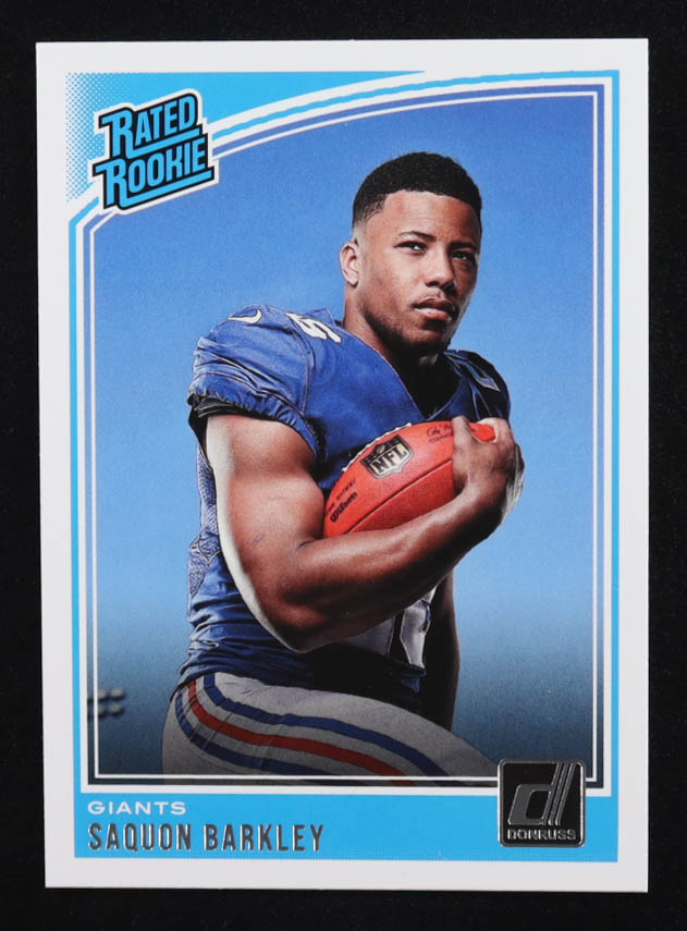 Saquon Barkley 2018 Donruss Rated Rookie #306 RC at PristineAuction.com Saquon Barkley 2018 Donruss Rated Rookie #306 RC at PristineAuction.com