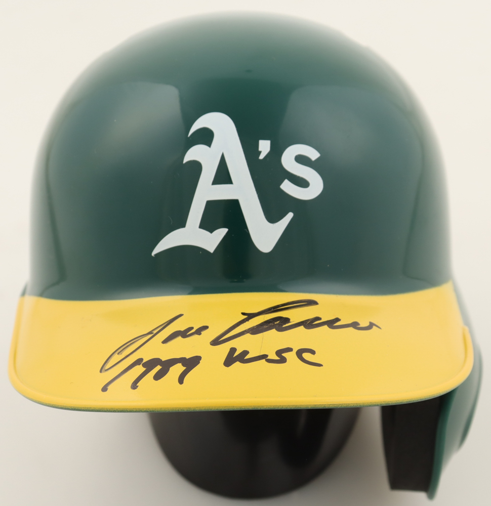 Jose Canseco Signed Athletics Mini Batting Helmet Inscribed "1989 WSC" (Beckett) at PristineAuction.com Jose Canseco Signed Athletics Mini Batting Helmet Inscribed "1989 WSC" (Beckett) at PristineAuction.com