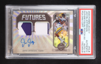 Justin Jefferson Signed 2020 Panini Legacy Futures Dual Patch Auto #FD-JE RC #063/149 (PSA | Autograph Graded PSA 10) at PristineAuction.com