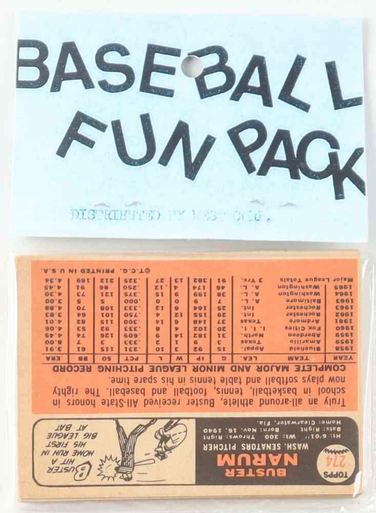 1966 Topps Baseball Card Fun Pack with (10) Cards at PristineAuction.com 1966 Topps Baseball Card Fun Pack with (10) Cards at PristineAuction.com
