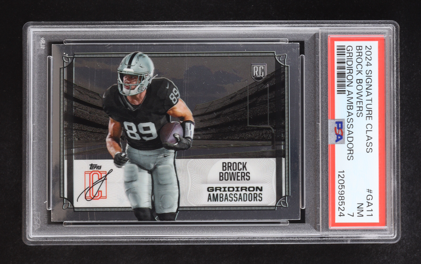 Brock Bowers 2024 Signature Class Gridiron Ambassadors #11 RC (PSA 7) at PristineAuction.com Brock Bowers 2024 Signature Class Gridiron Ambassadors #11 RC (PSA 7) at PristineAuction.com