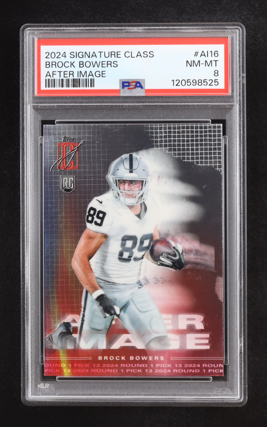 Brock Bowers 2024 Signature Class After Image #16 RC (PSA 8) at PristineAuction.com Brock Bowers 2024 Signature Class After Image #16 RC (PSA 8) at PristineAuction.com