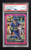 Blake Corum 2024 Topps Chrome Magenta Sparkle #219 #105/399 RC (PSA 10) at PristineAuction.com
