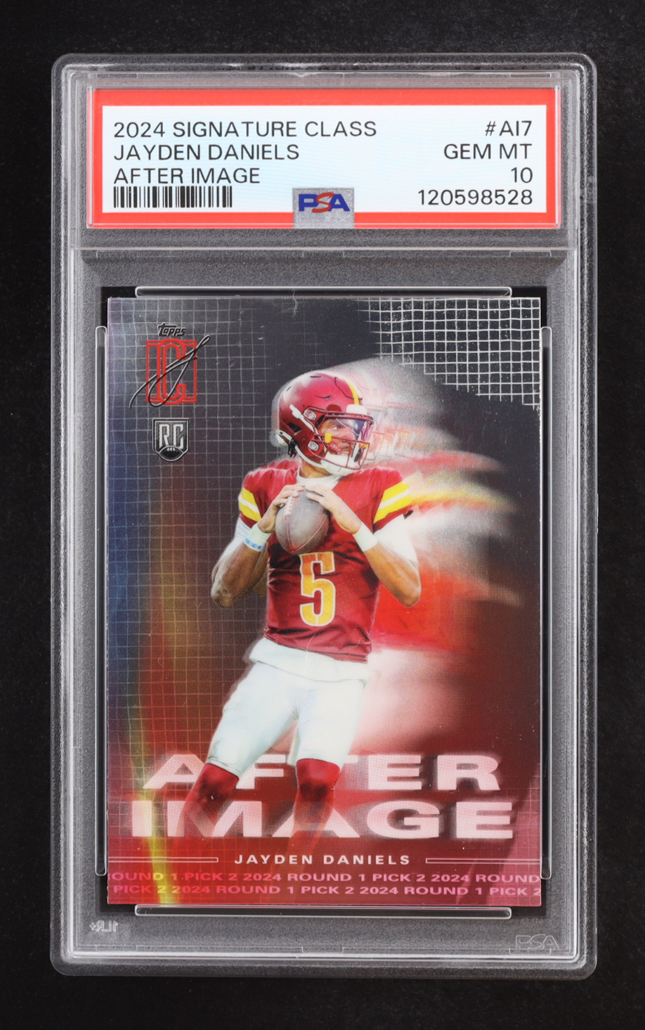 Jayden Daniels 2024 Signature Class After Image #7 RC (PSA 10) at PristineAuction.com Jayden Daniels 2024 Signature Class After Image #7 RC (PSA 10) at PristineAuction.com