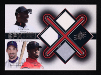 Barry Bonds / Luis Gonzalez / Ken Griffey Jr. 2001 SPx Winning Materials Update Trios #BGG at PristineAuction.com