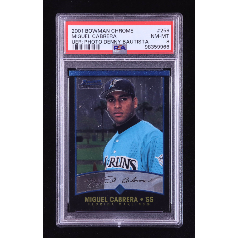 Miguel Cabrera 2001 Bowman Chrome #259 UER (PSA 8) at PristineAuction.com