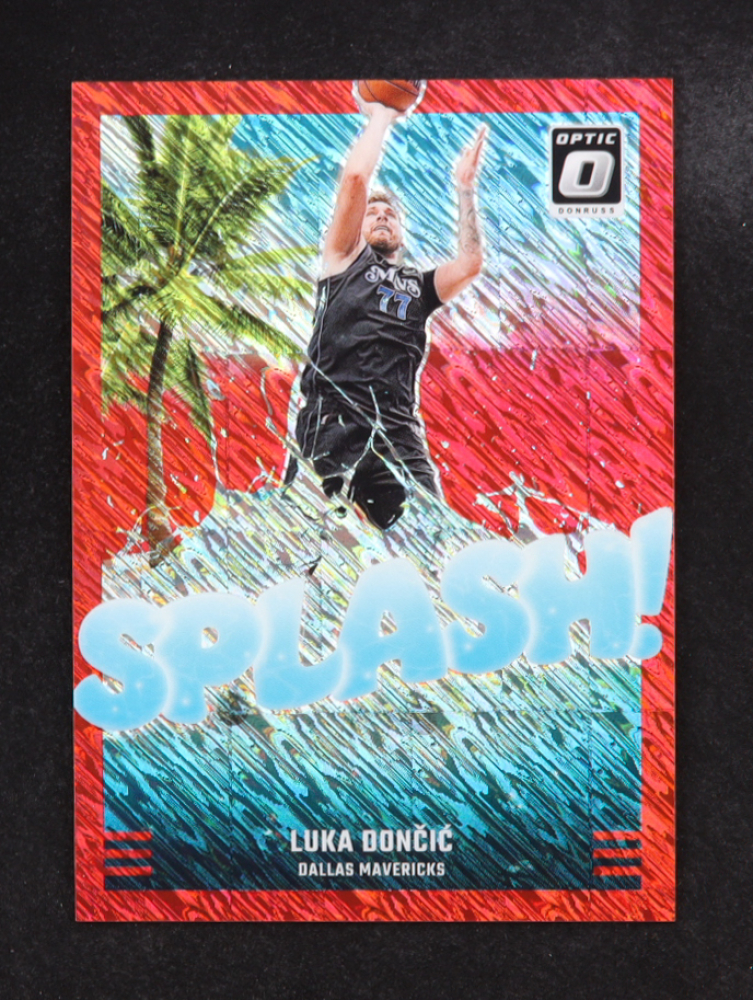 Luka Doncic 2024-25 Donruss Optic Splash! Red Shimmer #1 #44/75