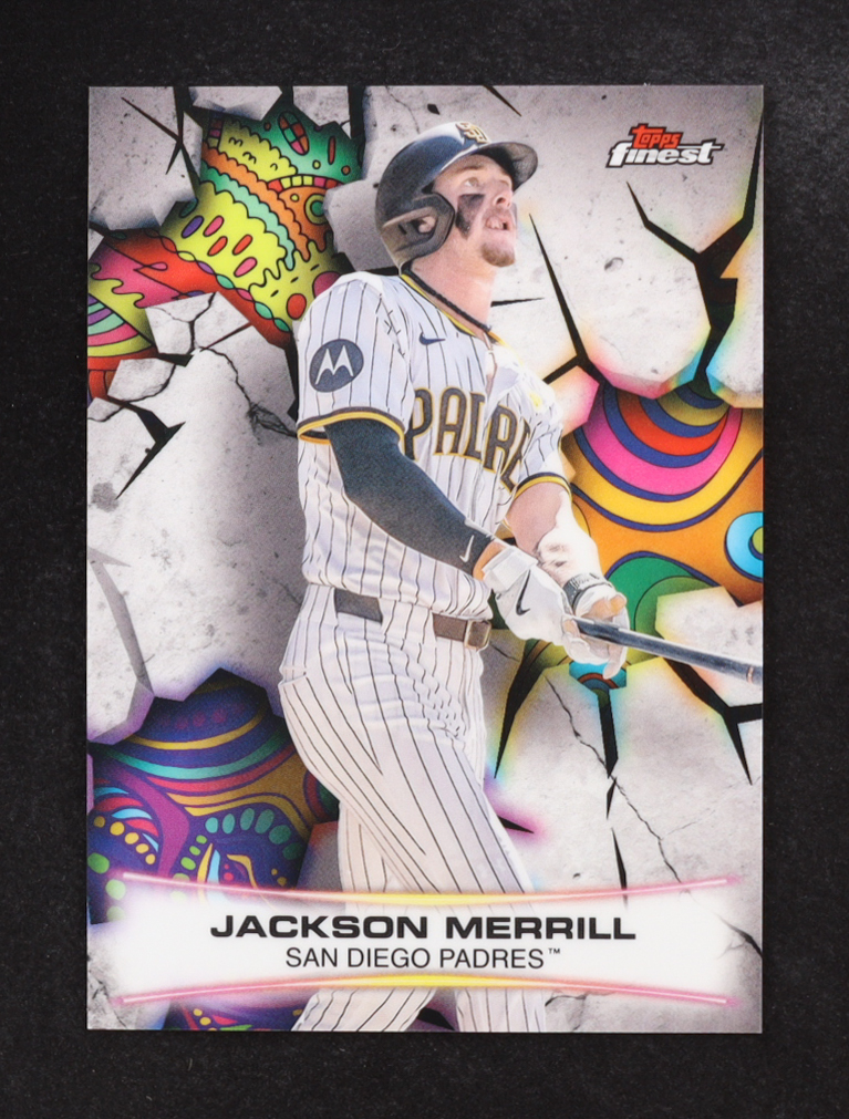 Jackson Merrill 2025 Finest Smashing Through #S16 at PristineAuction.com Jackson Merrill 2025 Finest Smashing Through #S16 at PristineAuction.com