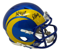 Davante Adams & Kyren Williams Signed Rams Speed Mini Helmet (Beckett) at PristineAuction.com