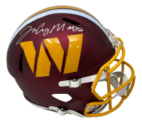 Jacory Croskey-Merritt Signed Commanders Full-Size Speed Helmet (Beckett) at PristineAuction.com